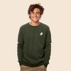 Dalix Ghost Embroidered Crewneck Long Sleeve Sweatshirt Fleece Men - 2 of 4