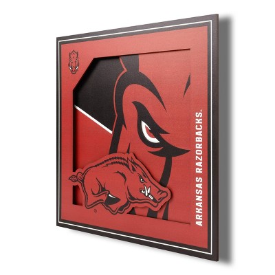 NCAA Arkansas Razorbacks 3D Logo Series Wall Art - 12"x12"