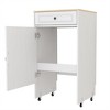 AndMakers Antique White 39.37 in. H Accent Cabinet with 1 Drawer - 3 of 4