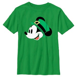 Boy's Disney Mickey With Irish Hat T-Shirt - 1 of 4