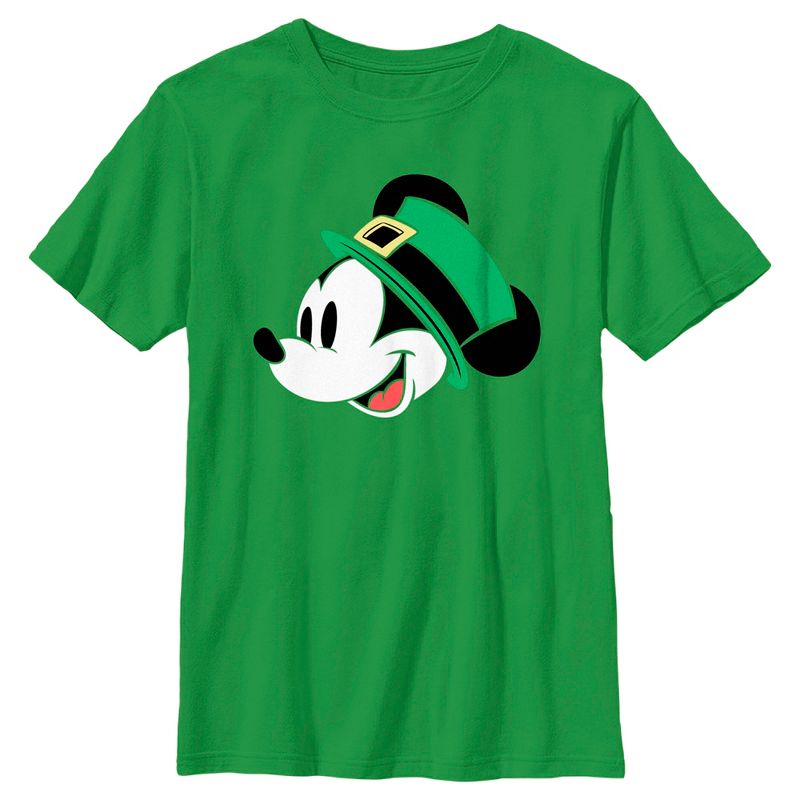 Boy's Disney Mickey With Irish Hat T-Shirt, 1 of 5