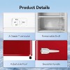 ZAFRO Mini Freezer, 2.3 Cu.ft Small Upright Freezer with Handle, Removable Shelves, Adjustable Thermostat, Low Noise for Bedroom/Apartment/Office,Red - 2 of 4