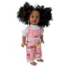 Magical Unicorn Print Overalls for 18 Inch Girl Dolls - 2 of 4
