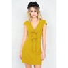 Slickblue Casual V-Neck Mini Dress – Cap Sleeves, Self-Tie Waist, Vintage-Inspired Look, S/M/L - 2 of 4