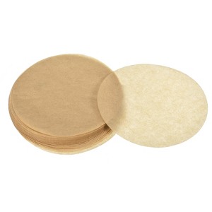 Unique Bargains Non-Stick Parchment Paper Round Air Fryer Microwave Oven Liners Brown - 1 of 4
