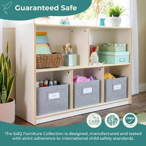 Guidecraft EdQ 2-Shelf 5-Compartment Storage 30": Kids' Wooden Shelving for Books and Toys - Classroom Educational Furniture - 1 of 4