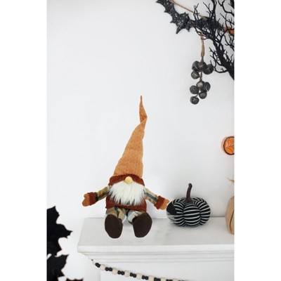 Yukimo Set of 3 Brown Pumpkin Decor, 8.3x8.3x5.5 Inch Fall Harvest Ornaments for Thanksgiving and Festival Tabletop Displays