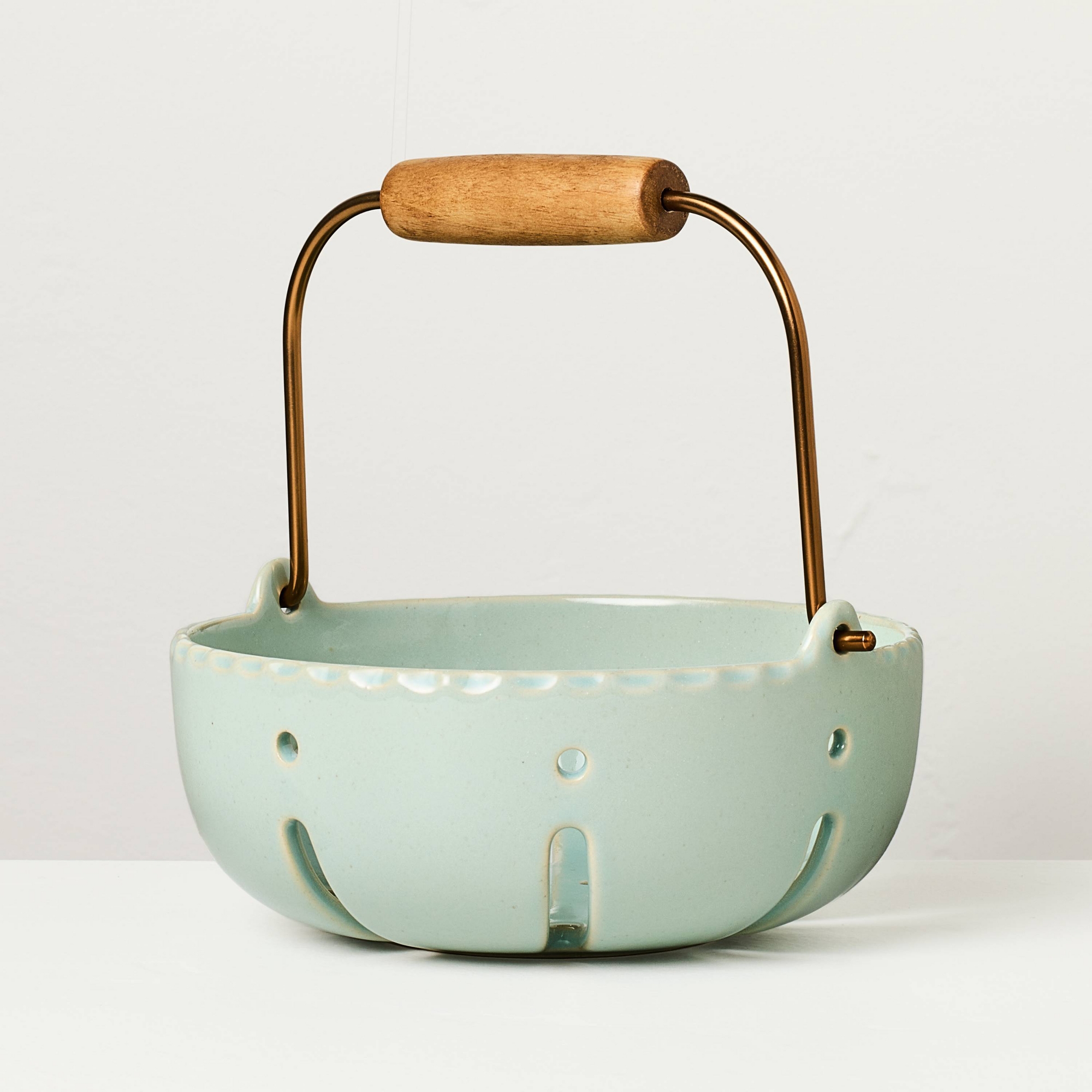 Stoneware Berry Serving Bowl with Handle Peace Blue - Hearth & Hand™ with Magnolia