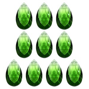 Unique Bargains Crystal Pendants Teardrop Beads for DIY Lamp Arts Crafts Decoration 10 Pcs - 1 of 4