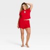 Women's Pointelle Short Sleeve Top and Shorts Pajama Set - Wild Fable™ - 3 of 3