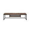 Chic Crate-Weathered Oak & Black Metal TV Stand – Bob Media Console w/ Modern Farmhouse Design, Multi-Room Furniture - 3 of 4
