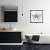Stupell Industries Chic Bathtub with Hydrangea Blossoms Floating Frame Canvas Art, Gray, 25" x 25" - 3 of 4