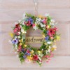 The Lakeside Collection Spring Wildflower Lighted LED Candle with Ring Garland and Wreath - Wreath - 2 of 2