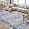 Boho Vintage Area Rug Ultra Thin Low Pile Machine Washable Stain Resistant Non Shedding Pet Friendly Floor Rug - 3 of 4