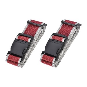 Unique Bargains Travel Outdoor Luggage Adjustable Buckle Belt Utility Strap 2 Pcs - 1 of 4