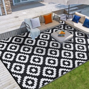 GAOMON Outdoor Rug Outdoor Plastic Straw Rugs Lightweight Modern Geometric Area Rug for Camping Patio Deck Picnic - 1 of 4