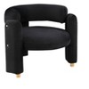 NicBex Velvet Barrel Accent Chair,Upholstered Living Room Chairs with Mid-Height Curved Backrest,Cozy Armchair,Accent Chairs for Living Room - 2 of 4