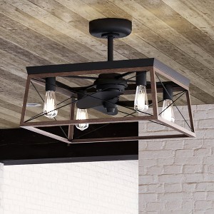 Urban Ambiance Luxury Farmhouse Ceiling Fan 17''H x 22''W,  Olde Bronze Finish,  Berkeley Collection, UHP9240 - 1 of 4