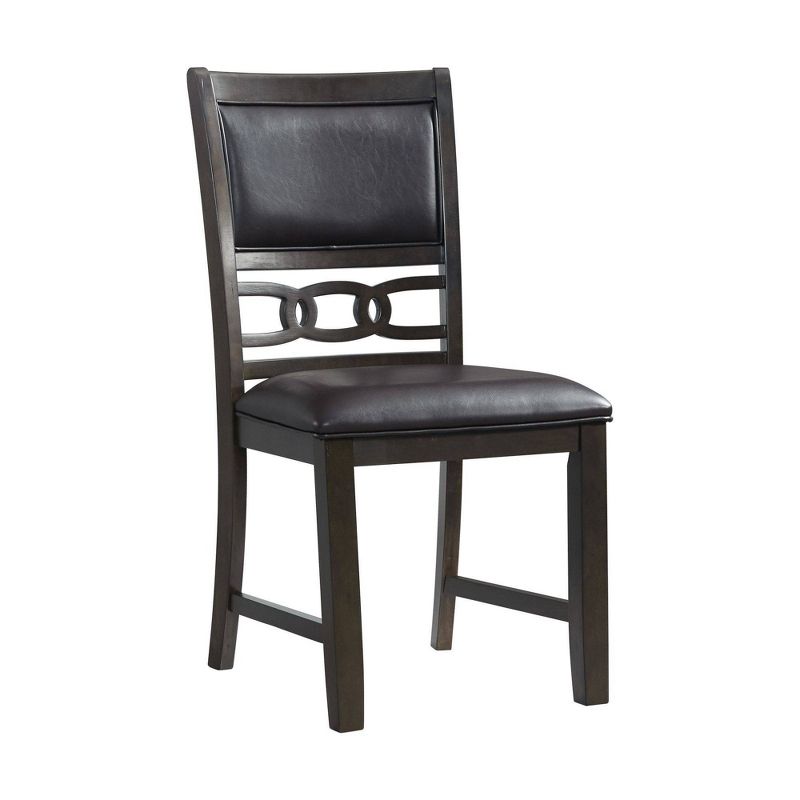 5pc Taylor Standard Height Dining Set 4 Faux Leather Side Chairs Walnut - Picket House Furnishings, 5 of 21