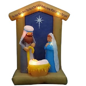 Holiday Living 6.5 Ft. Lighted Nativity Christmas Inflatable - 1 of 4
