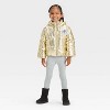 Toddler Girls' Bluey Puffer Coat - Gold - image 4 of 4