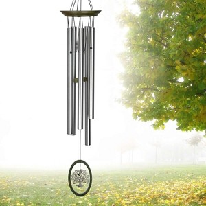 Woodstock Wind Chimes Signature Collection  Wind Fantasy Chime  24'' Silver Wind Chime - 1 of 4
