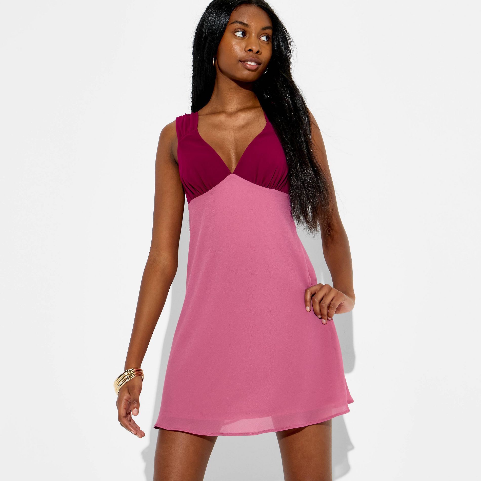 Women's Chiffon Cowl Back Mini Dress - Wild Fable™