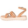 Journee Collection Womens Palomma Tru Comfort Foam Ankle Strap Flat Sandals Mocha 9 - 2 of 4