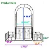 Lorna 79.5''x86.6''Arch Metal Garden Trelli, Flower Support Tiered Planters for Climbing Plants with Gate, Outdoor Furniture - The Pop Home - 4 of 4