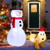 Tangkula 6 FT Inflatable Snowman with Cute Dog Christmas Blow up Snowman and Dog with Bright Built-in LED Lights Inflatable Snowman for Christmas - 2 of 4