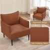 Modern  Mid Century Fabric Accent Chair,Comfy Upholstered Armchair,Single Sofa Chair for Bedroom,Apartment,Studio,Office,Waiting Room - 4 of 4