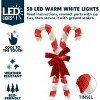 JOYFY 33.6’’ Christmas Candy Canes Tinsel Yard Light Decorations, 50 Pre-Lit LED Warm White Lights with Metal Stake for Xmas Indoor Outdoor Yard Décor - 2 of 4