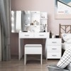 Karl Home | White Makeup Vanity Table Set with Led Lights - 4 of 4