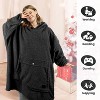 Tirrinia Fleece Blanket Hoodie Sweatshirt for Womens, Oversized Wearable Blanket Pullover with Hooded, One Size, Gift for Her - 4 of 4