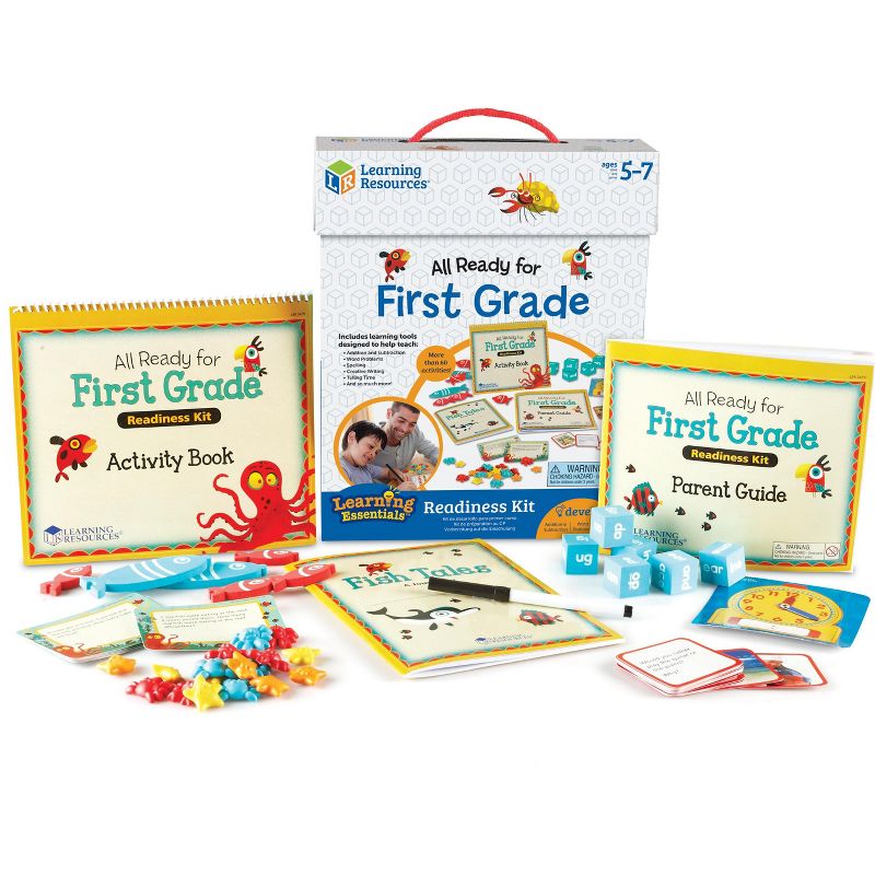 Learning Resources All Ready for First Grade Readiness Kit - 67 pieces, Ages 5+ Kids Learning Activities, 1 of 6