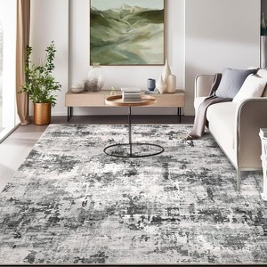 Runner Rug, Vintage Abstract Washable Hallway Runners for Kitchen Laundry Room, Ultra-Thin Soft Non-Slip Rug Runners for Entryway Bedroom - 1 of 4
