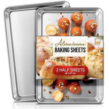 JoyTable Aluminum Baking Sheet Set, Steel Cookie Sheet Set, Durable BPA-Free Baking Sheets for Oven