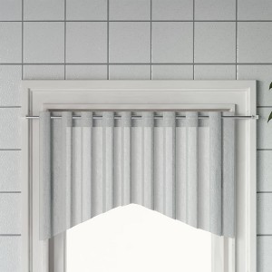 vidaXL Curtain Rails 2 Pcs White and Silver 35.4"-51.2" Aluminum - 1 of 4