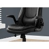 Monarch Specialties Office Chair Adjustable Height Swivel Ergonomic Armrests Computer Desk Work Metal Pu Leather Look Black Contemporary Modern - 3 of 4