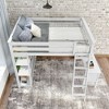 Full-Size High Loft Bed with Bookcase and Desk - 4 of 4
