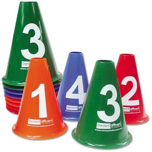 OnCourt OffCourt  Numbered Cones - set of 8 w/booklet - 1 of 2
