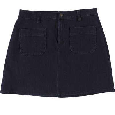 maison Jules Womens Denim Mini A-line Skirt
