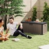 Costway Storage Box with Lockable Design & Gas Strut Handle 2 Person Bench Garden Organizer Brown/Black/Gray/Brown+Black - 2 of 4