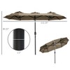 Sapphtopaz Patio Umbrella Large Double Sided Outdoor Market Umbrella with Easy Crank and Base for Garden, Beach, Lawn, Backyard - 3 of 4