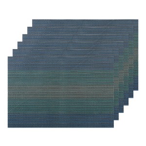 Unique Bargains Dining Table Washable Vinyl PVC Weave Placemats 18 x 12 Inches 6 Pcs - 1 of 4