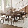 Dining Table for 6-8 with 2 Drawers, Wooden Kitchen Table with Double Pedestal & Large Tabletop, 8 Ft Large Rectangular Dinner Table with Sturdy Frame - 2 of 4