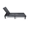 Oslo Patio Reclining Sun Lounger - Black - DUKAP: UV & Weather-Resistant, Polypropylene Frame, 400lb Capacity - 3 of 4