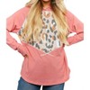 Women's LEOPARD THERMAL YOKE BRUSHED HACCI CROSS STITCH HOODIE - Haptics - 4 of 4