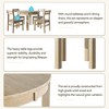 UPHA 5-Piece Natural Color Extendable Round Dining Table Set with Storage Drawers and 4 Dining Chairs - 4 of 4