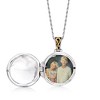 Ross-Simons Two-Tone Sterling Silver Bali-Style Locket Necklace Size 18 - 3 of 4